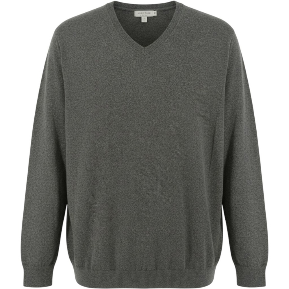 Joseph Abboud Sweater Mens 3X Gray V-Neck Classic Fit Cotton Blend NWT